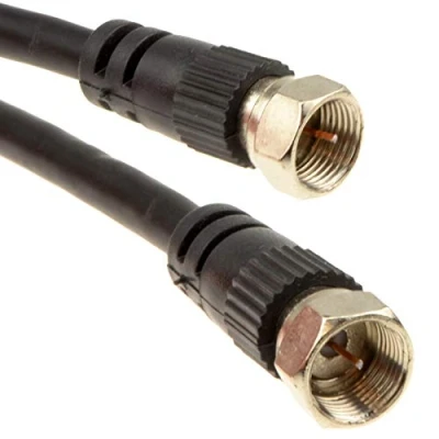 Abbildung von kenable SAT F Anschluss Twist on Stecker Zum RG59 Kabel Schwarz Anschlusskabel 1 m [1 Meter/1m]