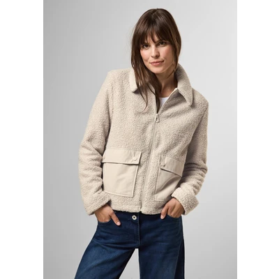 Abbildung von Cecil Teddy Fleecejacke, Damen, Größe: XL, Weiß