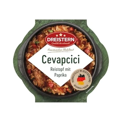Abbildung von DREISTERN Cevapcici mit Reis und Paprika, 400 g (1er Pack)