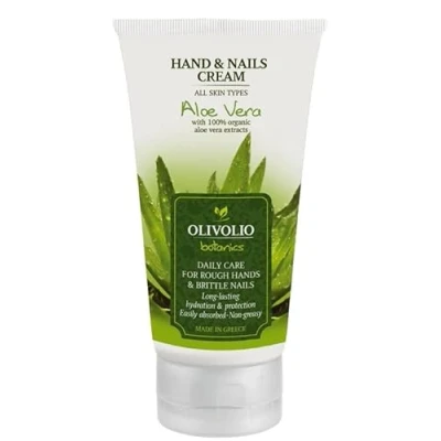 Abbildung von Olivolio botanics Handcreme mit 100% Bio Aloe Vera &amp; 92% natürlichen Inhaltsstoffen 150 ml