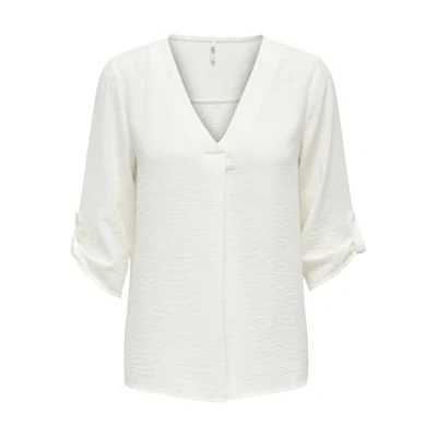 Abbildung von JDY Divya 3/4 NOOS Bluse, Damen, Größe: 34, Cloud dancer