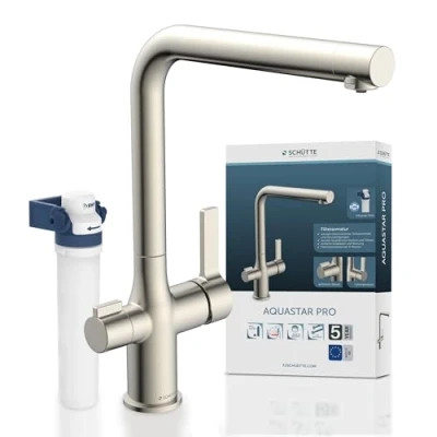 Abbildung von Schütte Spültischarmatur &quot;AQUASTAR PRO&quot;, mit Filtersystem für Trinkwasser, praktische Cold Start Funktion