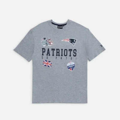 Abbildung von New Era Unisex NFL Games Collegiate Oversized England Patriots HGR T Shirt, Grey Med, S EU