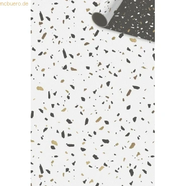 Abbildung von 6 x Stewo Geschenkpapierrolle 0,7x1,5m Terrazzo gold