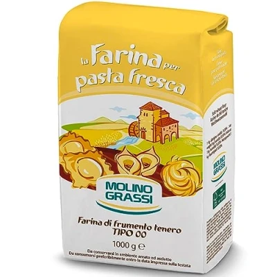 Abbildung von Molino Grassi la Farina per Pasta Fresca di frumento Tenoro Tipo 00 1000g Packung (Weichweizenmehl für Nudeln Typ 00)