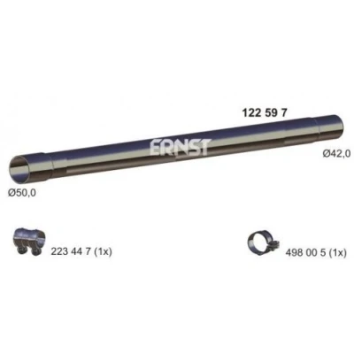Abbildung von ERNST 122597 Abgasrohr 790 mitte VOLKSWAGEN: GOLF 3, 2, Passat B3/B4 Variant