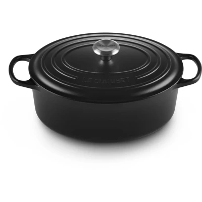 Abbildung von Le Creuset Bratpfanne Oval Signature Matt Schwarz ø 31 cm / 6.3 Liter