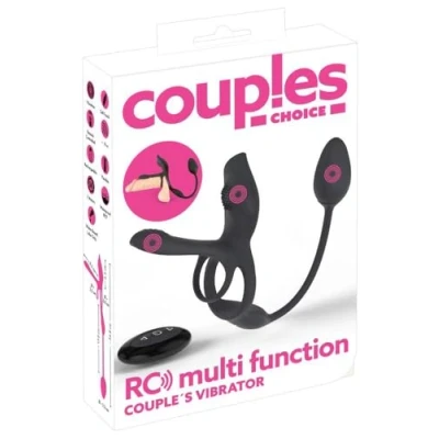 Abbildung von Paarvibrator „Multi Function“ mit Penis &amp; Hodenring, Klitoris Analvibrator