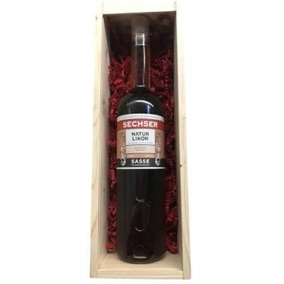 Abbildung von Sasse Naturlikör Sechser 700ml 35% vol Edler Kräuterlikör in stilvoller Holzbox Original aus der Feinbrennerei