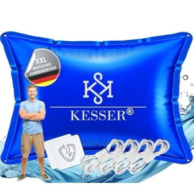 Abbildung von KESSER® Poolkissen Winter 200cm x 240cm Poolabdeckung mit Doppelnaht Whirpools Luftkissen Pool Abdeckung Überwinterung Einbaupools PVC wasserdicht &amp; UV beständig 4X Seile