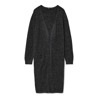 Abbildung von Vero Moda Vmdoffy LS LONG OPEN GA NOOS Strickjacke, Damen, Größe: XL, Black/melange