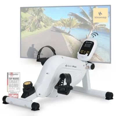 Abbildung von SportPlus Heimtrainer SP HT 0001 W iE, Mini Heimtrainer, kleiner Beintrainer inkl. Trainingscomputer, iE