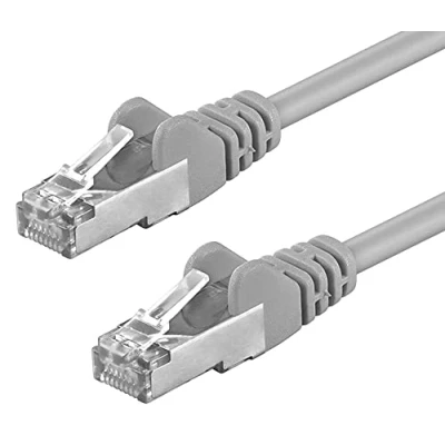 Abbildung von goobay 50126 CAT 5e Verbindungskabel, F/UTP, Grau, 0,5 m Kabellänge