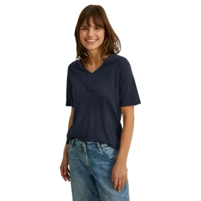 Abbildung von Cecil IM LOOK Tshirt basic, Damen, Größe: Large, Blau