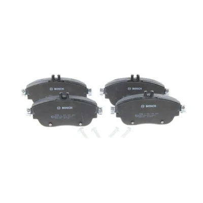 Abbildung von BOSCH 0 986 494 662 Bremsbelagsatz Low Metallic mit Anti Quietsch Blech, Schrauben Zubehör MERCEDES BENZ: B Klasse, A GLA kfzteile,