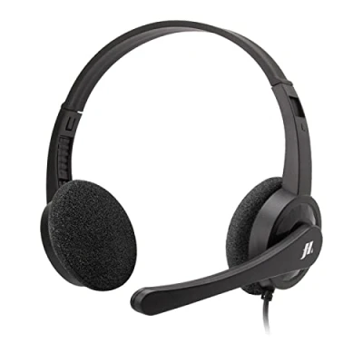 Abbildung von MUSIC HERO SBS Verstellbare Kopfhörer mit schwenkbarem Mikrofon, 3,5 mm Klinkenkabel für Smartphone, PC, Tablet, ideal Call Center, Direktstreaming, Fernausrichtung