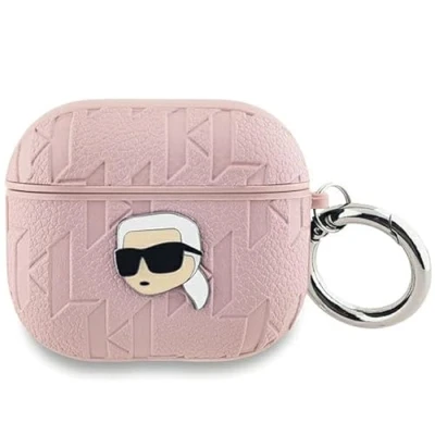 Abbildung von CG Mobile Karl Lagerfeld KLA3PGKIPP Hülle für AirPods 3 Rosa Monogram Head