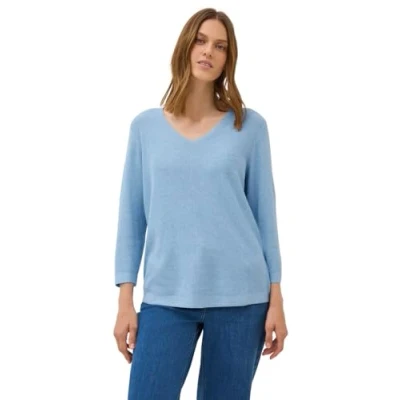 Abbildung von CECIL Damen 3015461 V Neck Strickpullover, Whisper Blue Melange, L