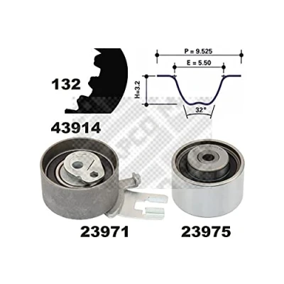 Abbildung von MAPCO 23914 Zahnriemensatz 132 VOLVO: V70 2, XC60 I, V40 Schrägheck