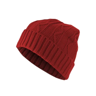 Abbildung von MD Accessories Cable FLAP Mütze, Größe: One Size, Red