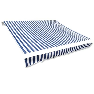 Abbildung von vidaXL Markisenstoff Sonnenschutz Markisentuch Blau &amp; Weiß 500x300 cm Segeltuch