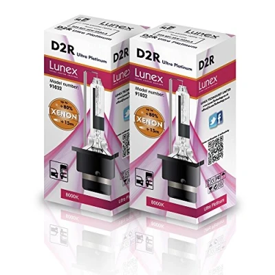 Abbildung von Lunex D2R Scheinwerfer Lampe Xenon Ersatz Glühbirne, 8000K, Set (x2)