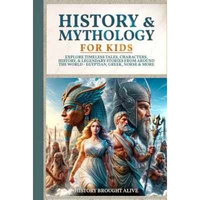 Abbildung von History &amp; Mythology For Kids: Explore Timeless Tales, Characters, History, Legendary Stories from Around the World Egyptian, Greek, Norse More: 4 books (4 in 1)