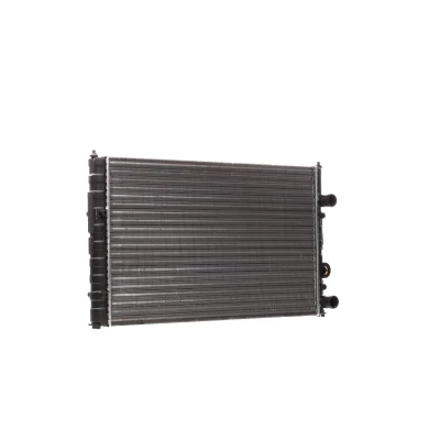 Abbildung von VALEO 731267 Kühler, Motorkühlung Aluminium 628 378 34 mit Kühlmittelregler Kühlrippen mechanisch gefügt VOLKSWAGEN: GOLF 3, Polo III Schrägheck