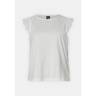 Abbildung von VERO MODA Damen VMEMILY SL Gathering JRS NOOS Top, Snow White, Small