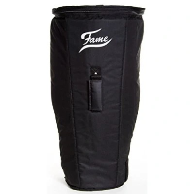 Abbildung von Fame Medium Conga Bag, 30x15 Zoll (76x38cm), Gepolsterte Percussion Tasche, Kunststoff, Wasserabweisend, Extra Starker Reißverschluss, Schwarz