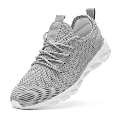 Abbildung von Damyuan Herren Laufschuhe Turnschuhe Sportschuhe Running Sneaker Freizeit Straßenlaufschuhe Fashion Leichtgewichts Atmungsaktiv Walkingschuhe Outdoor Fitness Jogging Sportsschuhe Grau 46 EU