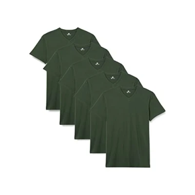 Abbildung von Lower East Herren LE156 T Shirt, Dunkelgrün, L (5er Pack)