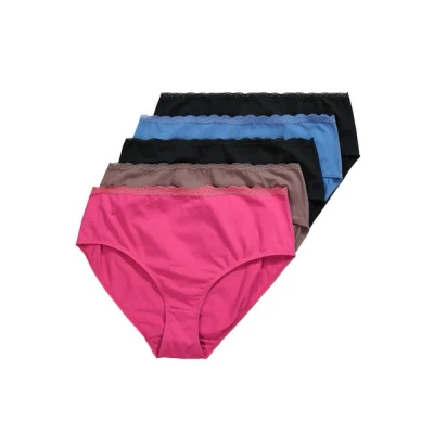 Abbildung von Ulla Popken 5 PACK TRIM Slip, Damen, Größe: 58/60, Black