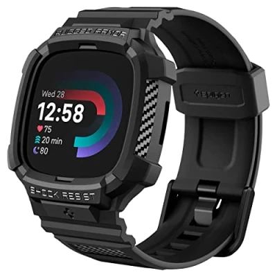 Abbildung von Rugged Armor Pro Case für die Fitbit Versa 4 / Sense 2 Schwarz