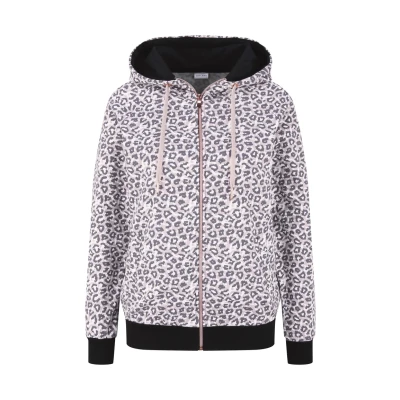 Abbildung von Lascana Kapuzenpullover, Damen, Größe: 40/42, Beige schwarz