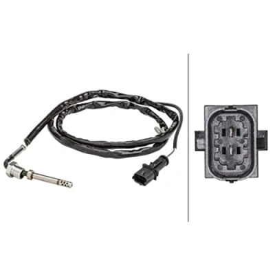 Abbildung von HELLA 6PT 358 181 081 Sensor, Abgastemperatur mit Befestigungsclips am Kabel OPEL: Vectra C Caravan, Signum CC, CC