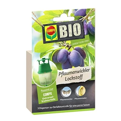 Abbildung von COMPO BIO Pflaumenwickler Lockstoff für eine ganze Saison, Passend zur Trichterfalle (separat erhältlich), In Dispenser, 3 Stück