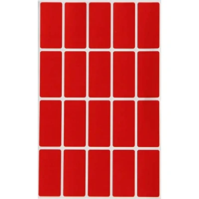 Abbildung von Sticker Rot 40 mm x 19 Aufkleber 4 cm 1,9 viereckige Etiketten 300 Stück von Royal Green