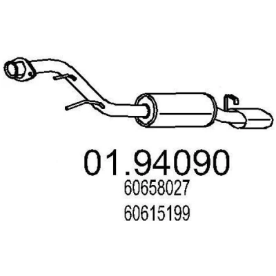 Abbildung von MTS 01.94090 Endschalldämpfer 1100 ALFA ROMEO: Spider, GTV