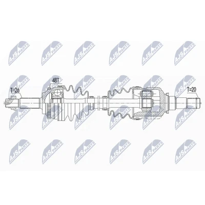 Abbildung von Antriebswelle NTY NPW TY 100