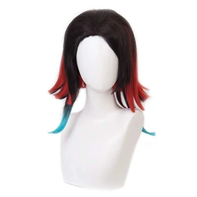 Abbildung von HIROAKIYA Enmu Wig, Demon Slayer Kimetsu no Yaiba Cosplay Wig with Cap