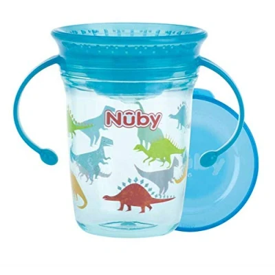 Abbildung von Nuby Tritan 360 Wonder Cup mit Handgriffen Aqua 240ml 6 Monate, Blau