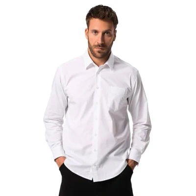 Abbildung von JP 1880 Herren große Größen Übergrößen Menswear L 8XL Hemd, Langarm, Kentkragen, Modern Fit, bis 8 XL, Tall schneeweiß 823925200