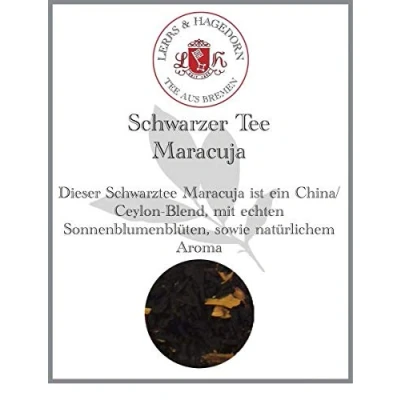 Abbildung von Lerbs &amp; Hagedorn, Schwarzer Tee Maracuja Geschmack 250g (ca. 21 Liter) Mit Sonnenblumenblüten und China Ceylon als Basis