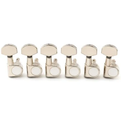 Abbildung von Musiclily Pro 6 in Line 2 Pin Gitarren Mechaniken Tuners Gitarre Stimmwirbel Tuning Pegs für SQ Strat Tele Style E Gitarre, Nickel