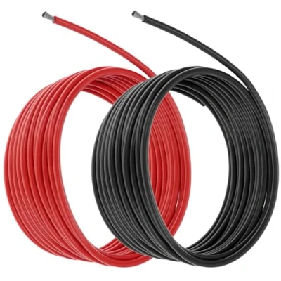 Abbildung von QWORK® 10AWG 6mm² Silikon Elektronik Kabel 2,5M Schwarz und Rot 10 Gauge Draht KFZ Flexibel Weich Niedrige Impedanz 1050 Litzen OFC verzinnte Drähte