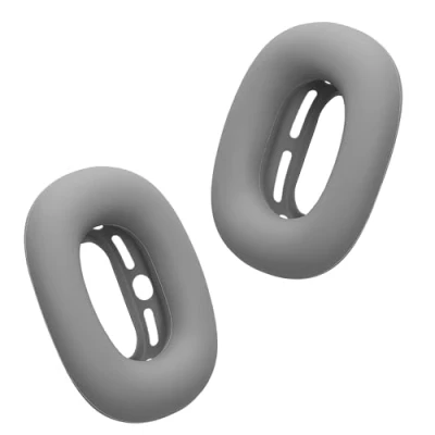 Abbildung von kwmobile Hülle kompatibel mit Apple AirPods Max Cover TPU Silikon Kopfhörer Pad Case Schutzhülle für Polster in Dunkelgrau