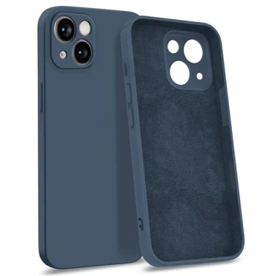 Abbildung von MyGadget Hülle für iPhone 13 [ 4 Layer Struktur Schutzhülle ] Gummierte Handyhülle mit Soft Inlay &amp; Hardcase Cover außen Dunkel Blau