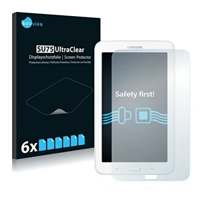 Abbildung von Savvies 6 Stück Schutzfolie für Samsung Galaxy Tab 3 7.0 Lite Displayschutz Folie Ultra Transparent