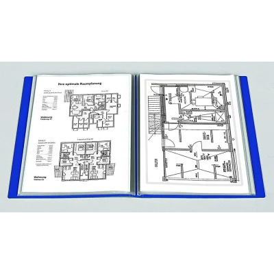 Abbildung von FOLDERSYS Organisationsmappe FolderSys® 25004 Sichtbuch A4 mit 40 Hüllen blau